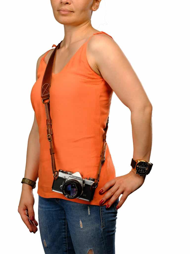 İsme Özel Fotoğraf Makinesi Askısı - Kahverengi 2