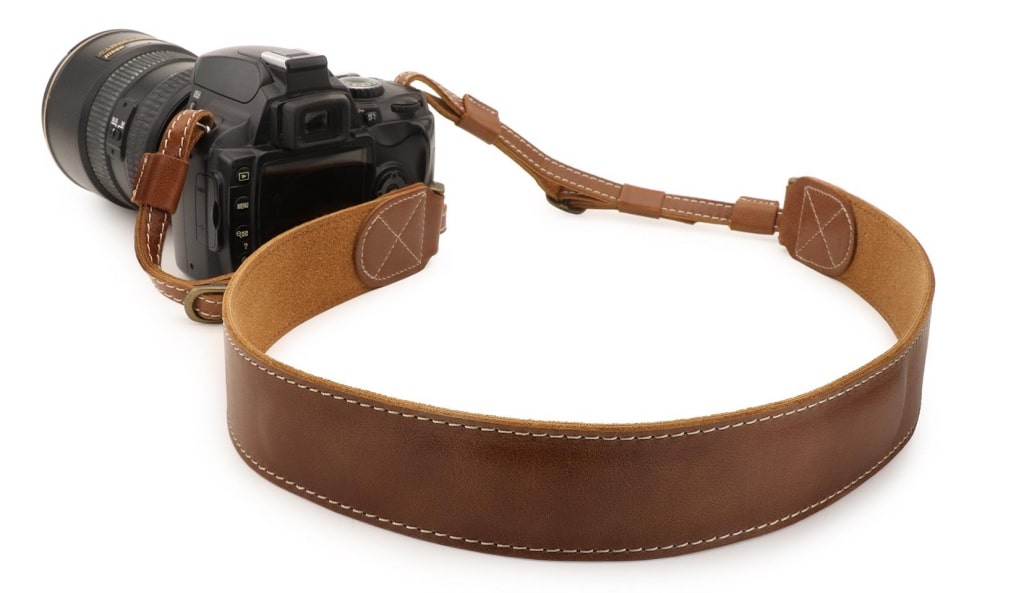 İsme Özel Fotoğraf Makinesi Askısı - Kahverengi 5