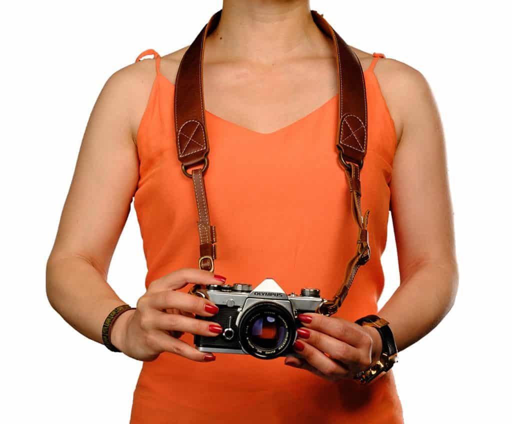 İsme Özel Fotoğraf Makinesi Askısı - Kahverengi 6