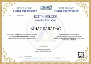 DÜĞÜN FOTOĞRAFÇILIĞI SERTİFİKASI