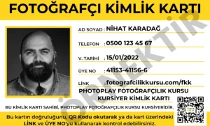 FOTOĞRAFÇI KİMLİK KARTI
