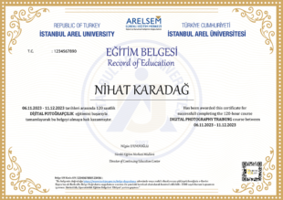 DİJİTAL FOTOĞRAFÇILIK SERTİFİKASI